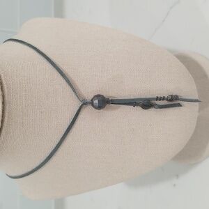 NWT Chan Luu Leather Beaded Necklace